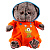 Мягкая игрушка Кот Басик Baby в комбинезоне с монстриком Budi Basa BB-075